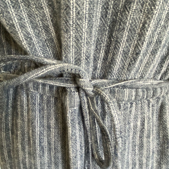 Banana Republic Blue/White Stripe Linen Blend Casual Nautical Summer Dress-Sz-6 - Picture 6 of 16